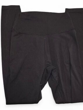 BuffBunny Black Performance Leggings with White Label Print